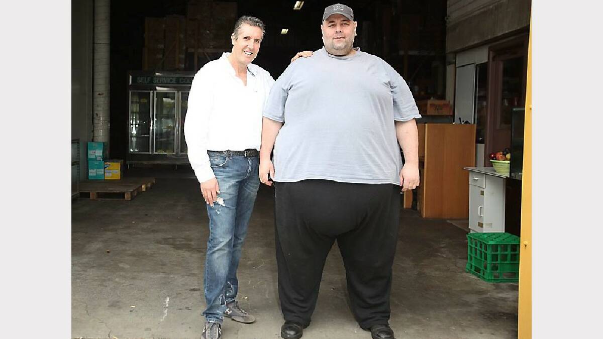 Jordan Tirekidis has been inspired by fitness trainer Ivan Murray and weight-loss guru Mark Stephens who teamed up to help him go from over 300 kilograms down to 110 kilograms.  