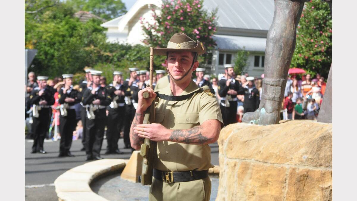 Private Nicholas Cole plays an important member of the ceremony.
