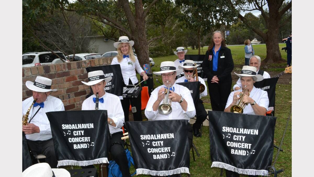 The Shoalhaven City Concert Band at the Culburra Beach Anzac Day commemoration.