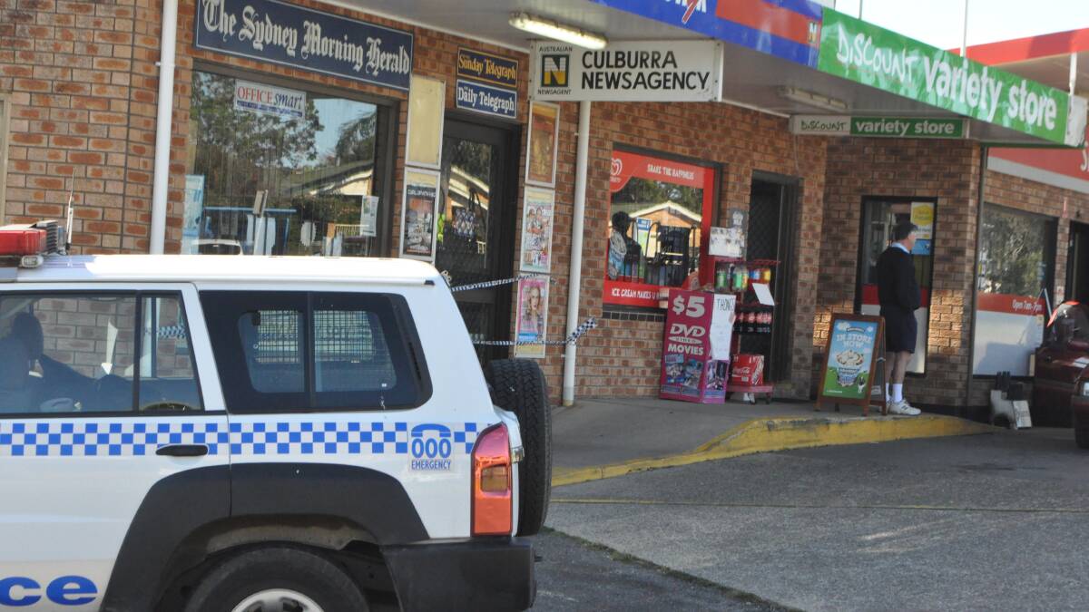 The scene of an armed robbery in Culburra in June. Police are investigating it in relation to Thursday morning's hold-up in St Georges Basin.