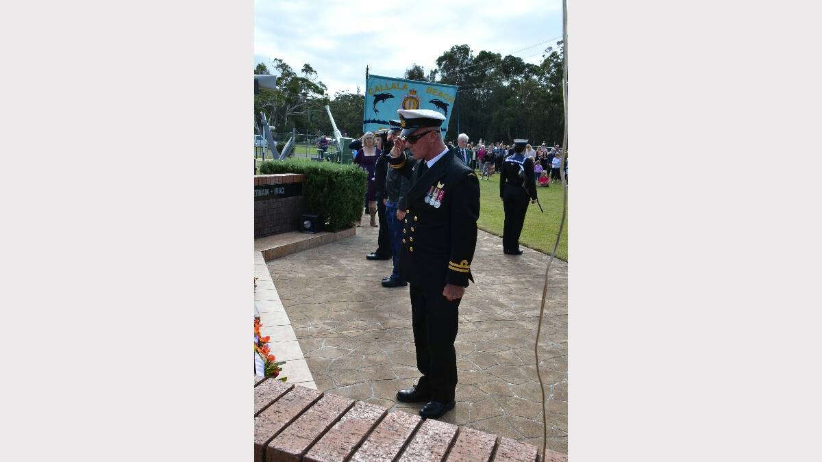 LT. Doyle from the Royal Australian Navy at the Callala Beach Anzac Day service.