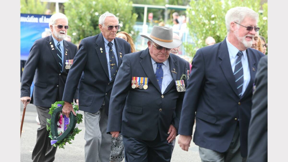 A mixture of emotions played over the large crowd as the Anzac Day march made its way up Junction Street to the Nowra Cenotaph.
