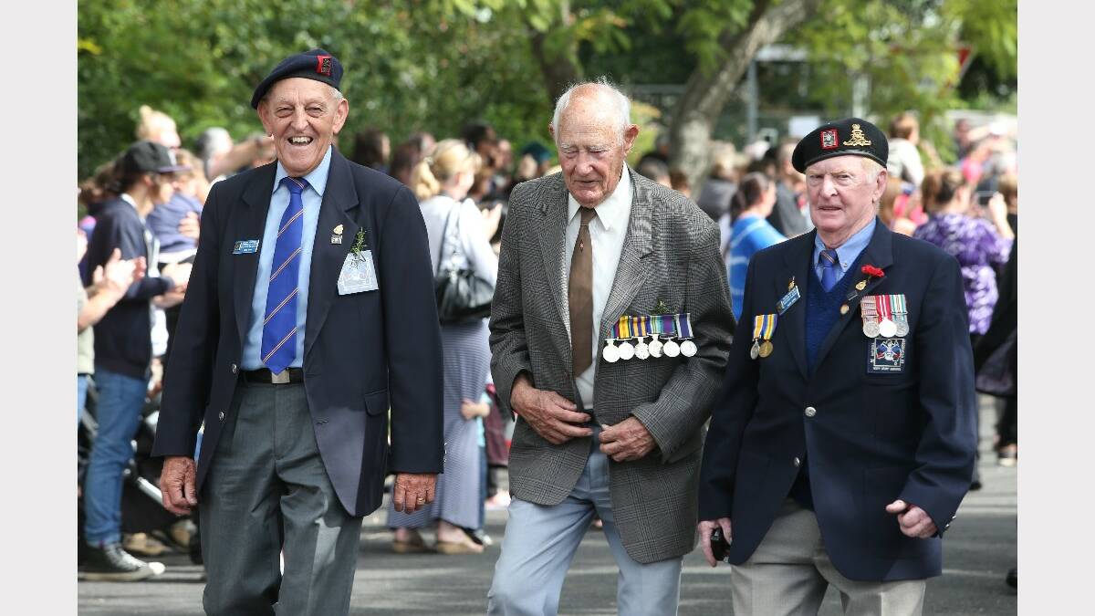 A mixture of emotions played over the large crowd as the Anzac Day march made its way up Junction Street to the Nowra Cenotaph.