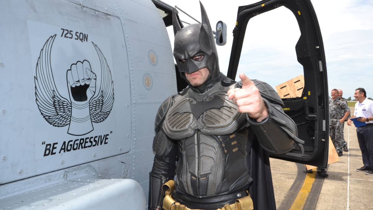 Batman during last year’s superhero festival, wants Shoalhaven residents to nominate a local super hero. Photo: ADAM WRIGHT.