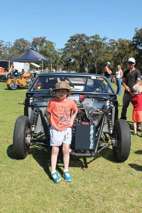 Oliver Tiyce in October 2014 at the Car and Bike Show fund-raiser which raised $8500 to help continue his cancer treatment and fund Sydney Children’s Hospital childhood cancer research.