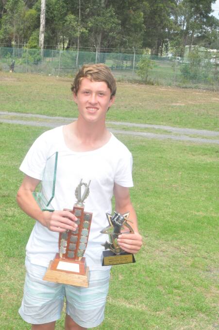 NATIONAL HONOURS: Ulladulla United player Matt Gilkes’ outstanding 2013-14 included taking out the batting average and aggregate trophies at the district presentation, and being selected to tour Sri Lanka with the Australian under 15s school team. Photo: PATRICK FAHY