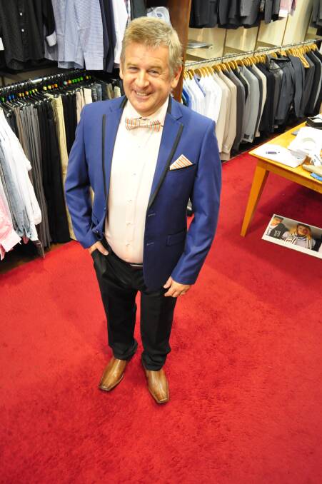 AFTER: Andrew looks dapper in the latest trends from Stanley Johns Menswear in Nowra and is now ready for the Melbourne Cup in November.