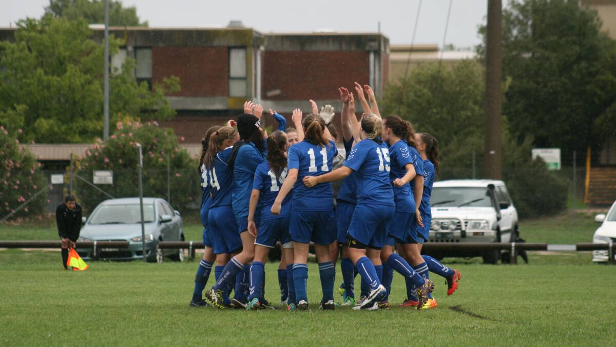 TEAMWORK: Southern under 15s girls go into a group huddle at the Proctor Cup last weekend.