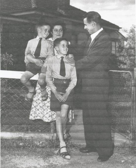 A NEW LIFE: The Masson family not long after arriving in the Shoalhaven from the UK in 1955. Parents Stan and Edna with sons Alan and Keith.