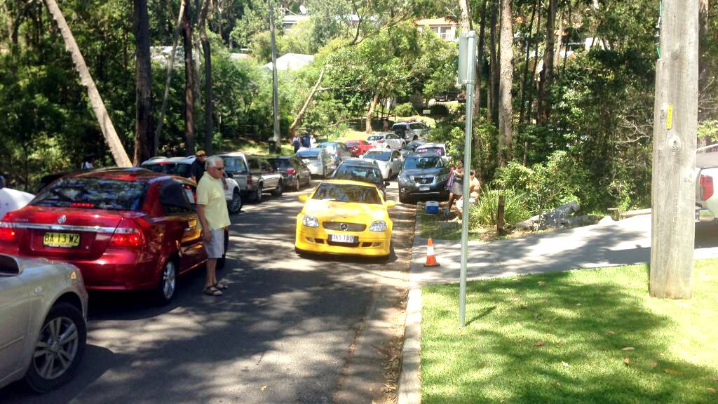 CHOKED: The village of Hyams Beach does not have the infrastructure to cope with the influx of visitors to weddings.
