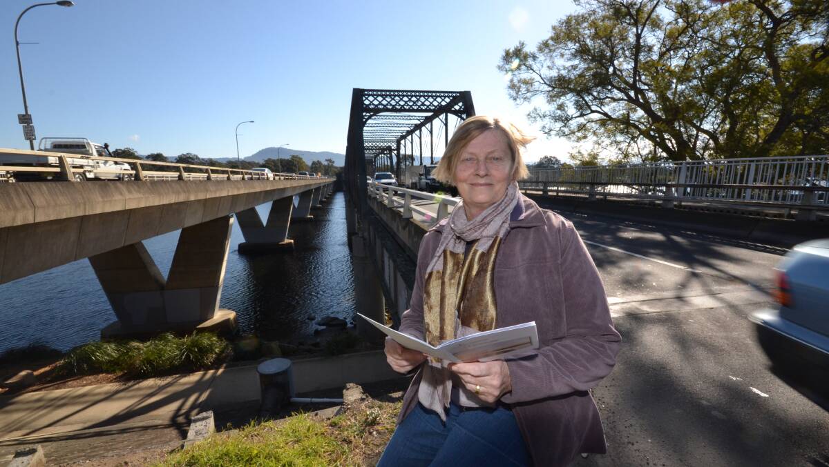 SAVE IT: Shoalhaven Historical Society president Lynne Allen encourages the Shoalhaven community to send a clear message to the RMS and council not to dismantle the old Nowra bridge.