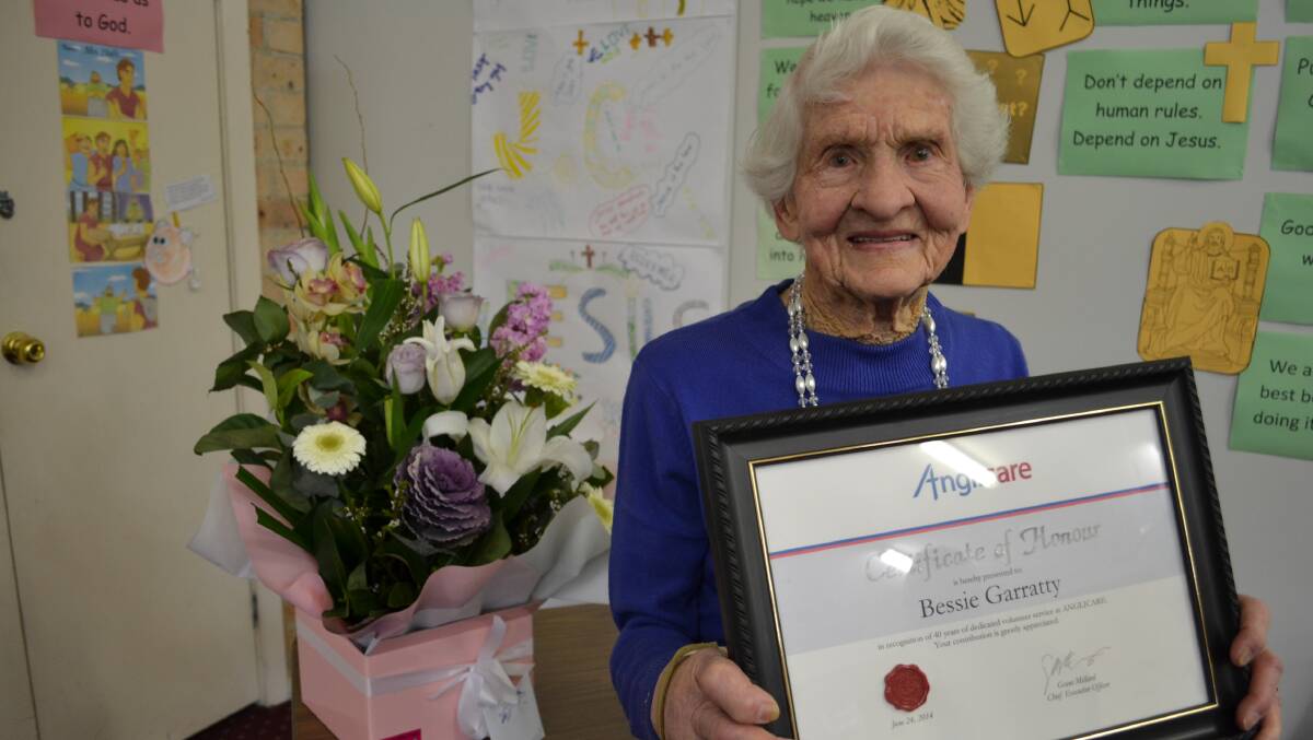 THANK YOU: Bessie Garratty from Bomaderry plans to spend more time in her garden after retiring.