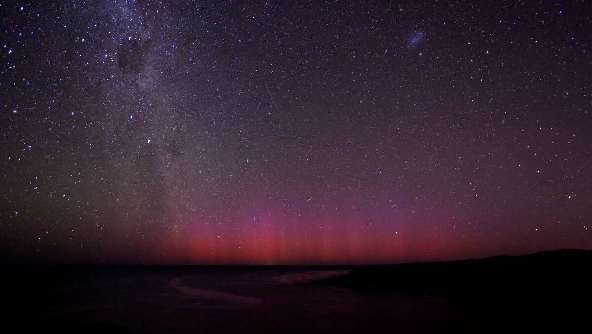 RARE VIEW: Corinne Le Gall photographed the Aurora Australis from Jervis Bay.
