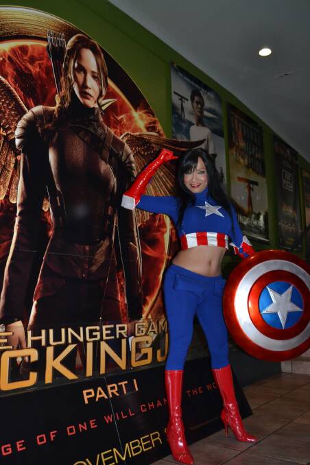 COMIC TURN: Captain America’s daughter American Dream (Darlene Illyana) gets in the spirit for the fast-approaching Berry Pop event which is expected to attract between 10-15,000 people over three days. 