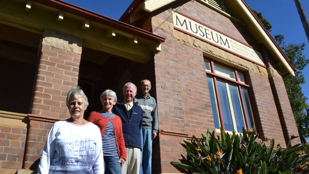 STORYLINE: Shoalhaven Historical Society’s Nowra Museum volunteers Geraldeen Walker, Barbara Hinnrichsen, Alan Clark and Keith Paterson feel enriched as they uncover the history and stories of the local area.