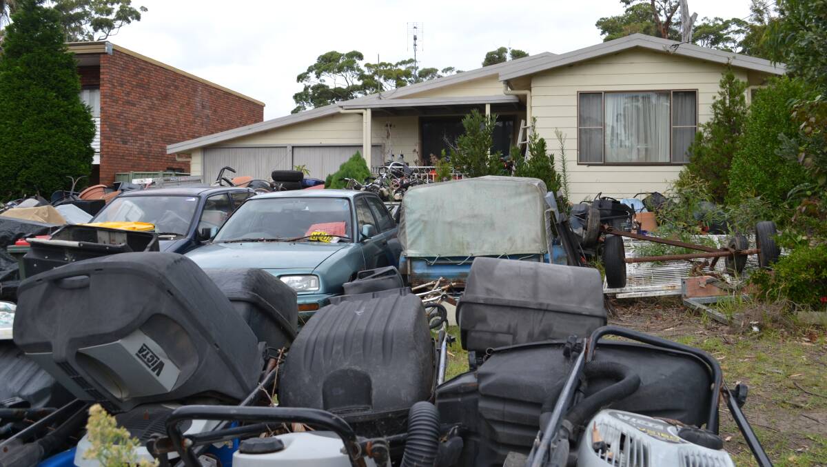 MESS: A home in Sanctuary Point has raised some concerns for neighbours over the years.