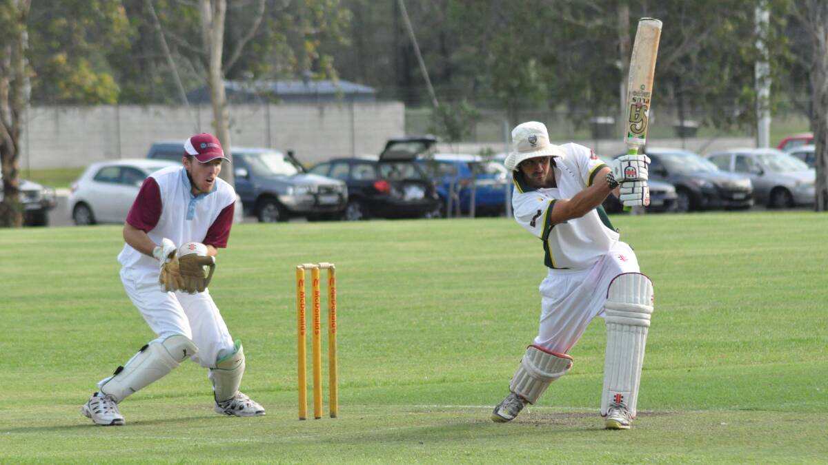 LIFE-SAVER: Ex-Servo’s allrounder Trevor Thomason digs his side out of a hole with 101 not out against Norths. Photo: PATRICK FAHY 