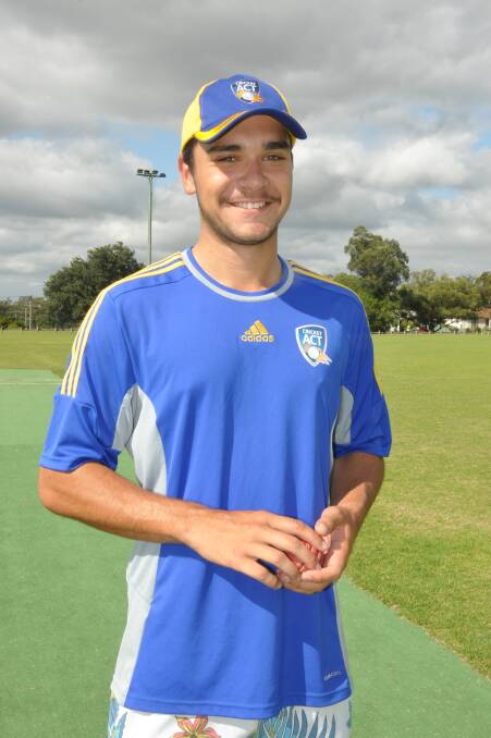 AIMING HIGH: Lain Beckett prepares to play for the ACT Comets in the match on Monday.