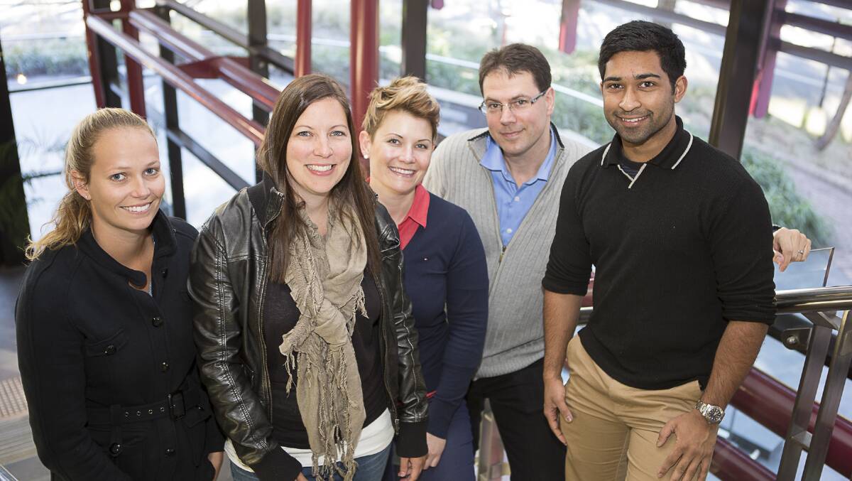 INTERNS: Shoalhaven medical students Kaitlin Faulkner, Chelsea Ricketts, Erica Smith, Trevor Munroe and Arnab Chatterjee will be learning alongside local doctors over the next year. 