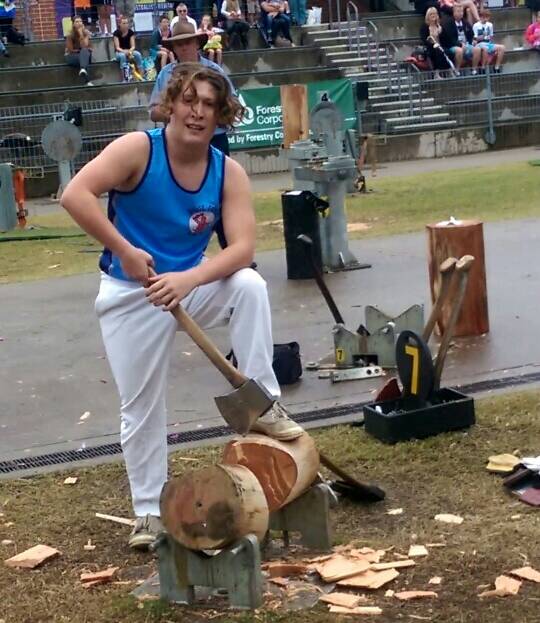HARD WORK: Noah Windley competes at the Sydney Royal Easter Show. 