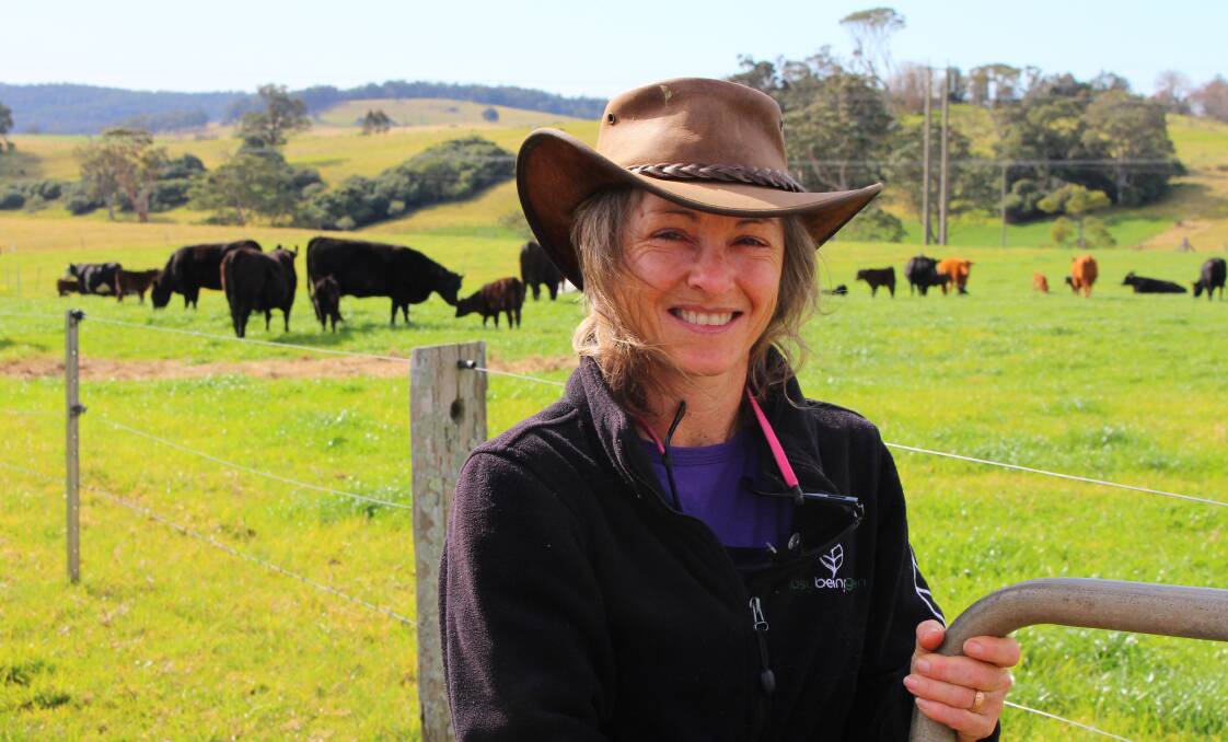 BIG IDEAS: With growing demand for local meat, Janelle Wallace, who breeds Angus and South Devon beef cattle at Little Forest, is encouraging farmers to attend a meeting to discuss alternative marketing options.