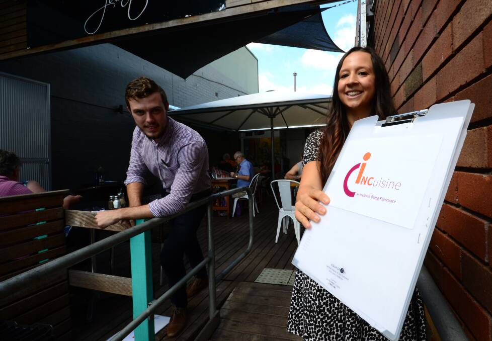 ACCESS: University of Wollongong dietetics and nutrition researchers Jacob McGuinnes and Karly Rugolo discover what is stopping people with a disability from dining out in Nowra.