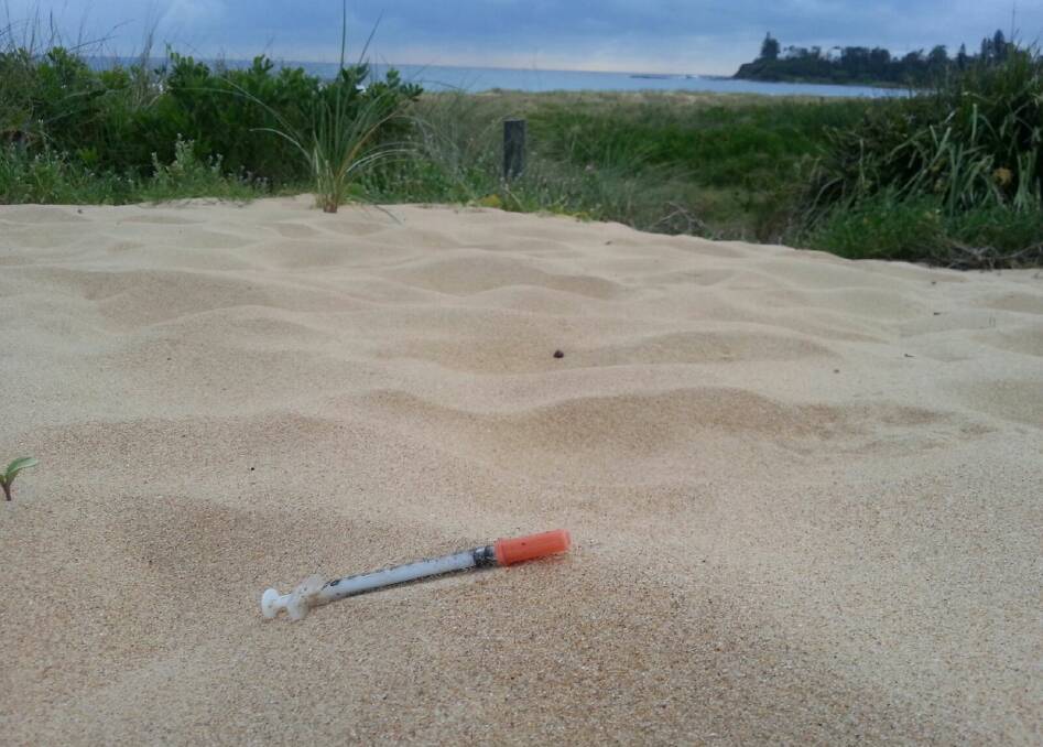 STICKING POINT: This needle was found on Culburra Beach by Ocean Ambassador Shari Armstrong. 