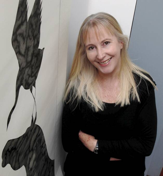 INTERACTIVE WORK: Jaspers Brush artist Anna Glynn who won the Meroogal Women’s Art Prize in 2009.