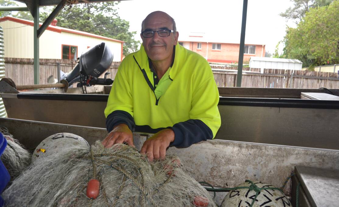 STORMS AHEAD: Darren Mayer from St Georges Basin is worried about changes to the industry flagged by NSW Fisheries.

