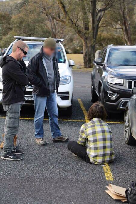INTERDICTION: One of the men arrested at Bullocks Gap in an operation involving Shoalhaven detectives.