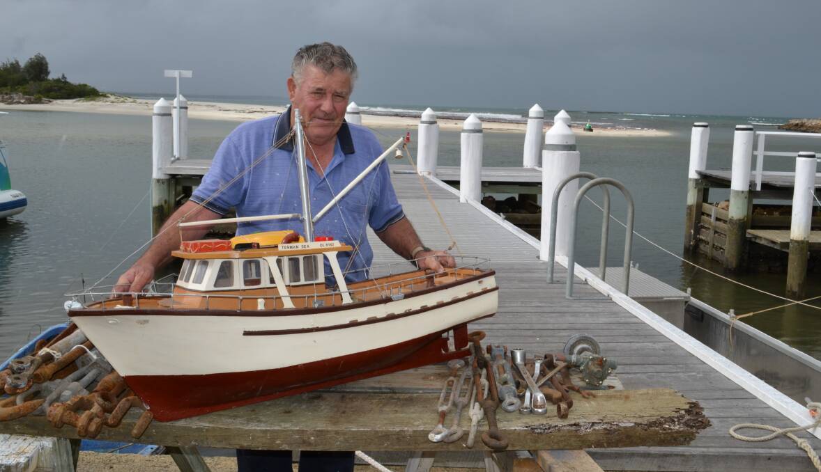 RICH HISTORY: John Settree with a model of the Tasman Sea, the last timber Settree vessel to be made in Huskisson.