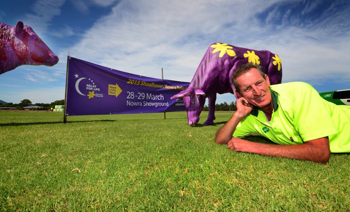 CREATIVE CATTLEMAN: Scott Parker, the man behind the colourful cows of Turfco is calling for your ideas.