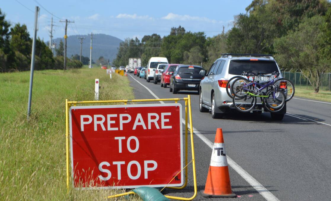 CONGESTION: Shoalhaven commuters can expect lengthy delays on Bolong Road until the end of May.  
