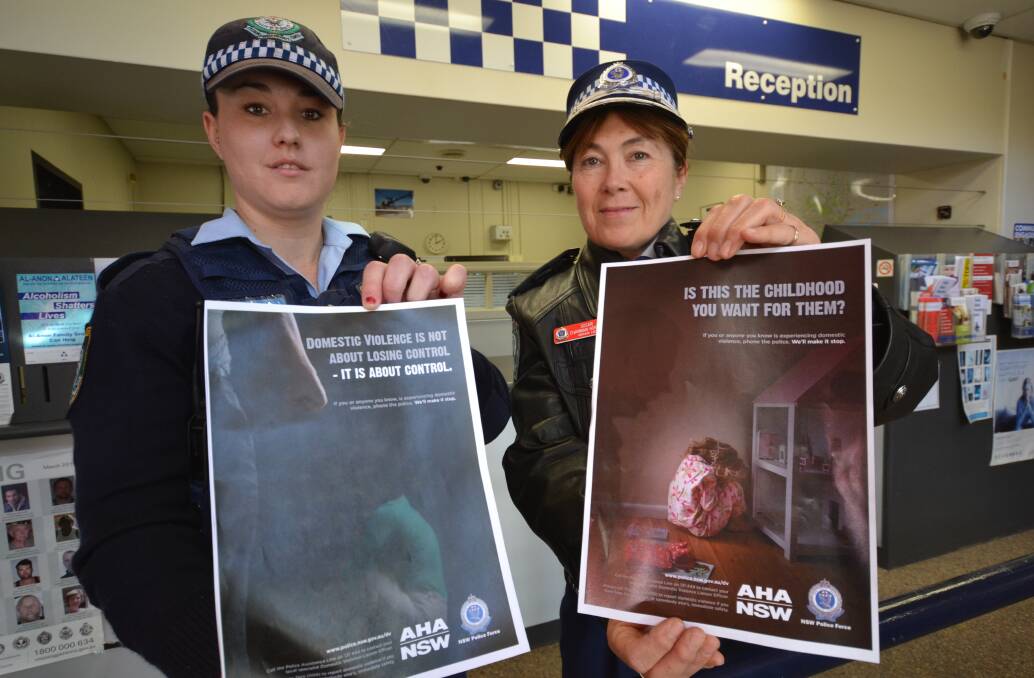 LET’S TALK: Nowra Police Constable Melissa Harrison and Inspector Susan Charman-Horton support a new campaign against domestic violence. 