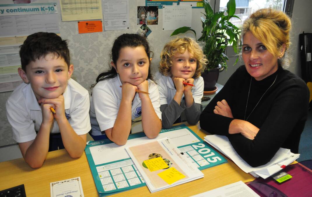 POSITIVE: A letter written by principal of Cambewarra Public School Mrs Susan Hilliar made students Thomas Jenkinson, Jordan Ardler and Nate Thompson feel better about the NAPLAN test.