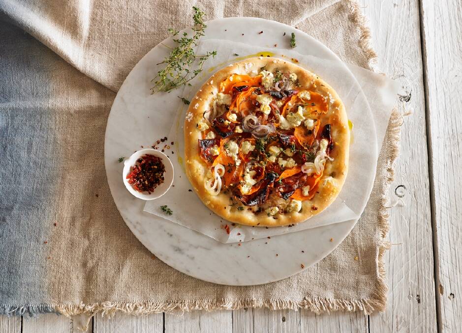 Perfect pizza: Sweet potato, Spanish onion and goat’s cheese by Justin North.