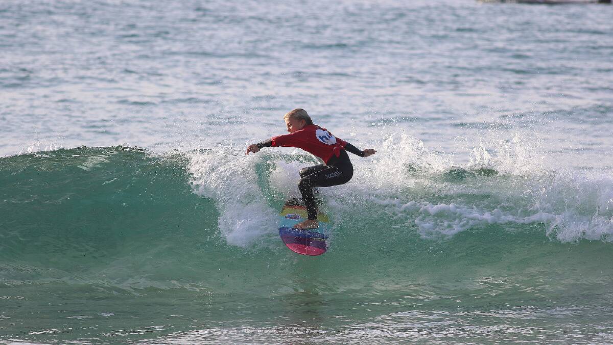 TOP SHOWING: Keira Buckpitt impresses at the NRMA NSW Grommet Titles. Photo ETHAN SMITH SURFING NSW