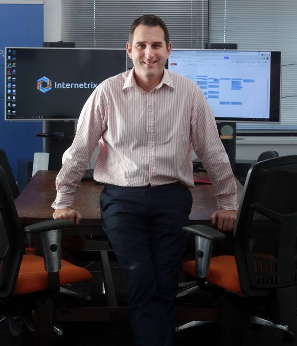 THE IT CROWD: Internetrix managing director Daniel Rowan says the IT sector is flourishing in Wollongong and would welcome a "bigger knowledge service economy". Picture: Robert Peet.