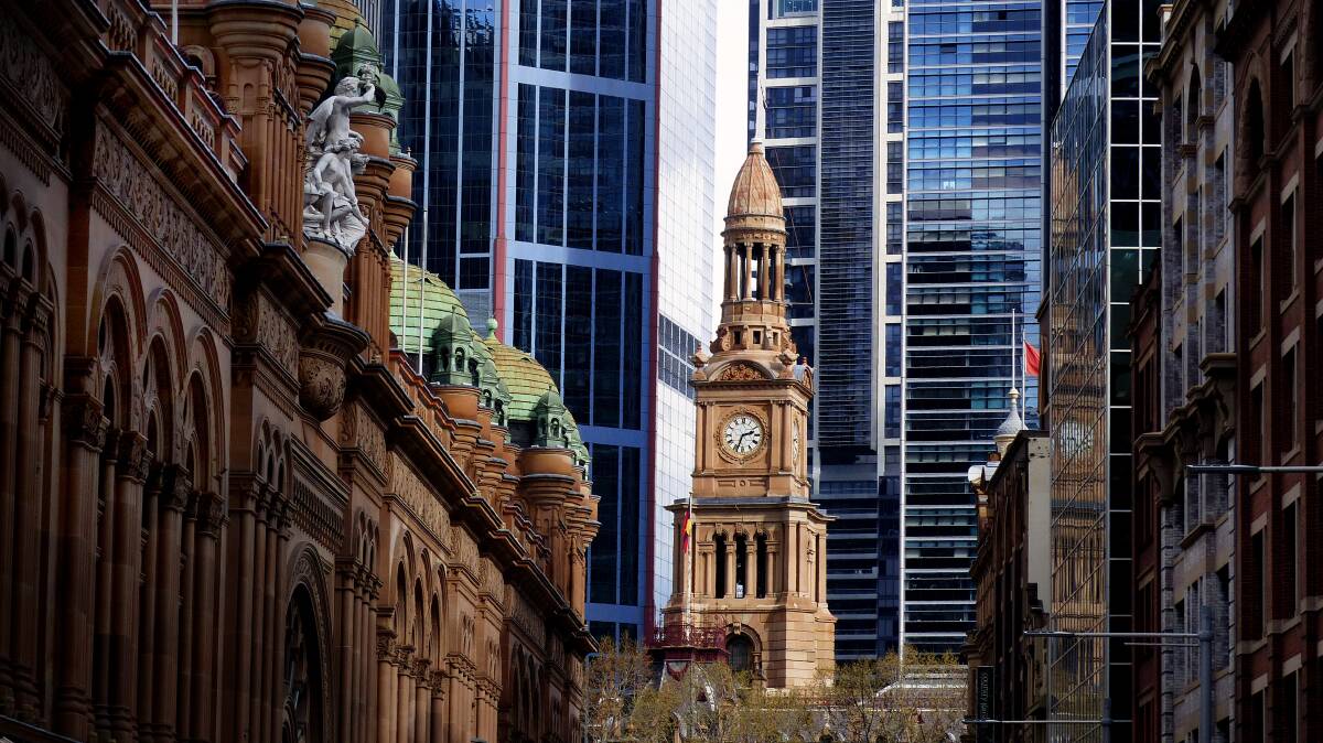 City of Sydney's Town Hall clock tower. 