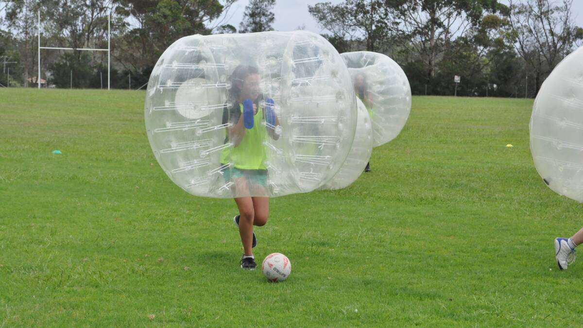 Bubble soccer at Francis Ryan Oval