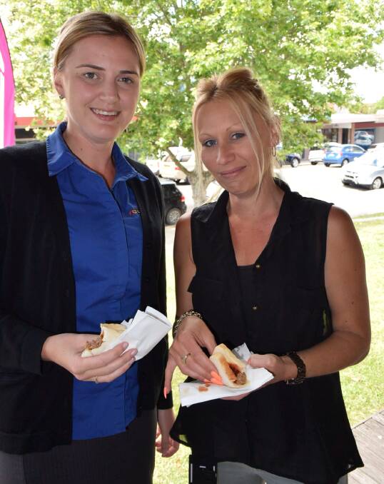 COMMUNITY CAUSE: Kathleen Hazell and Kristy Trencevska at the poverty awareness event hosted by the Nowra Uniting Church which was one of several recent functions.