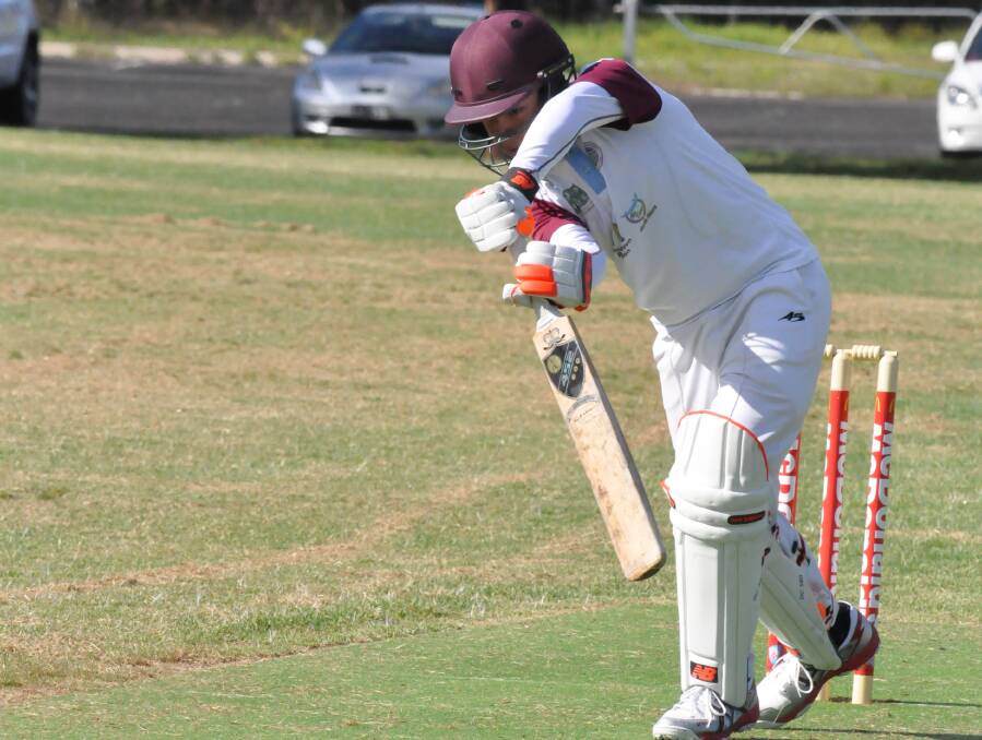 RUN MAKER: Rhys Burinaga led the way with the bat for the North Nowra Cambewarra Maroons with 24 runs in what was a lone hand.