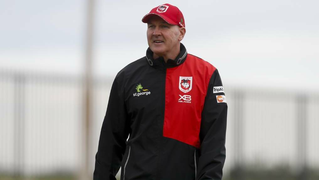 STRONG SUPPORT: Dragons coach Paul McGregor has backed an Illawarra cross-code charity effort in support of firefighting efforts. Picture: Anna Warr