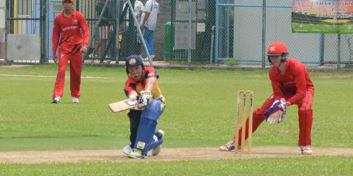 ON THE ATTACK:  Bay and Basin all-rounder Jonathan Hill plays a nice shot on his way to scoring a half century for the Philippines.