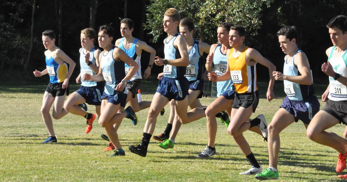 IN FORM: Nowra Athletics Club's Troy Whittington (in yellow) is rising up the local running ranks and recently broke a long-standing record in the 5000 metres.