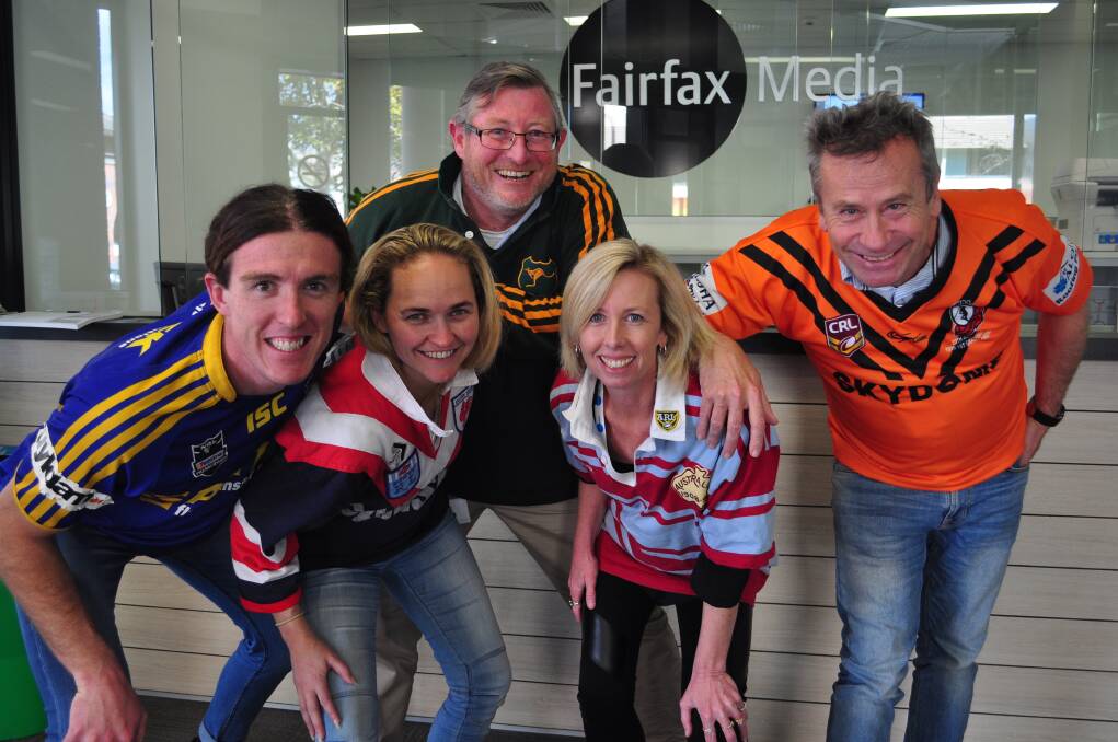 GOOD SPORTS: South Coast Register staff members Courtney Ward, Hayley Warden, Robert Crawford, Jackie King and John Hanscombe (editor) support tomorrow's Jersey Day to raise awareness about organ donations.