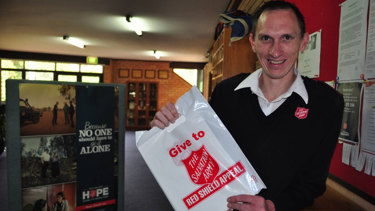 Lieutenant Matthew Sutcliffe hopes his first local Red Shield Appeal will be a success.