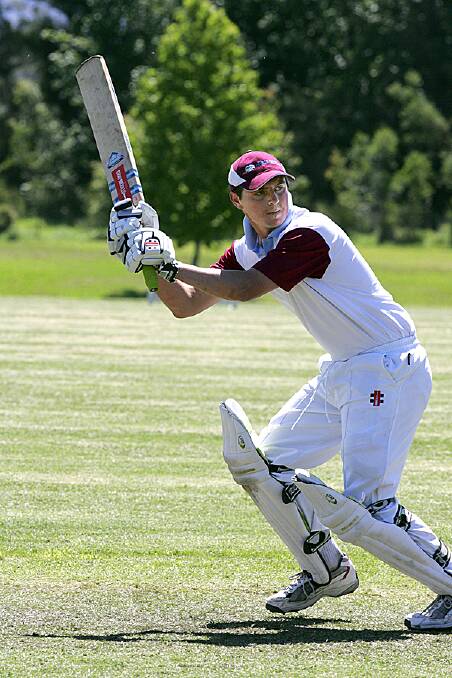 BIG TEST: North Nowra-Cambewarra batsman Graham Davidson has a big job ahead if he is to rescue his side’s match against Berry. Photo: ROBERT CRAWFORD