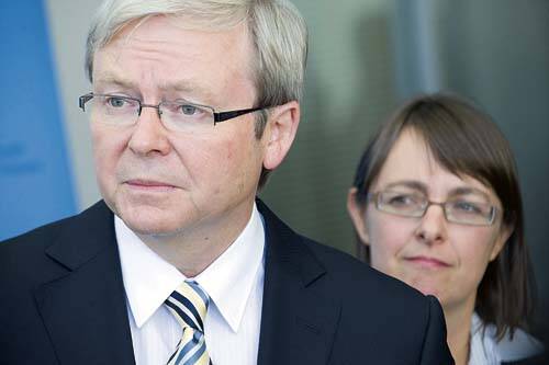 VISITOR: Prime Minister Kevin Rudd, with Health Minister Nicola Roxon, is tipped to visit the South Coast on Friday.