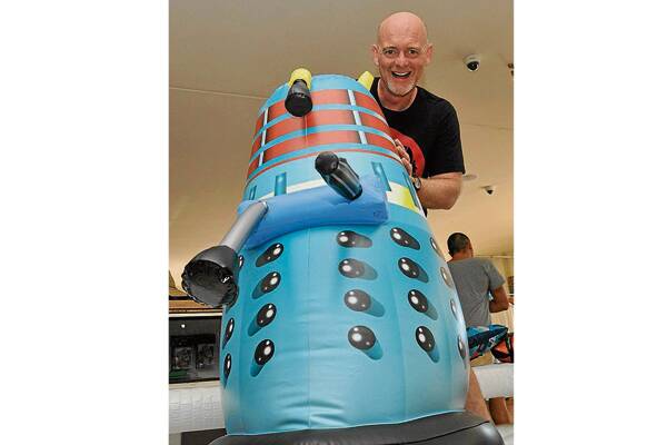 CALL THE DOCTOR: Mick Morgan from the Core Surf Store is a major Dr Who fan and has the inflatable Darlek to prove it. There is a good chance that Dr Who will be popular at next month’s Nowcon event.